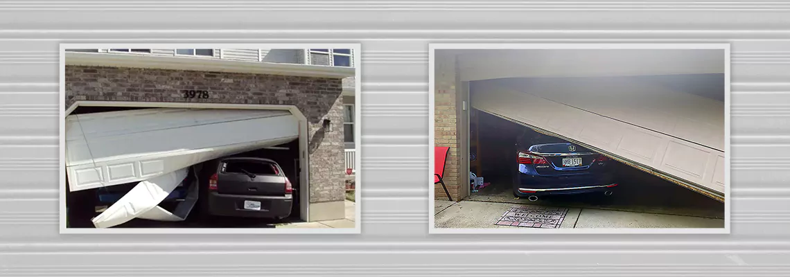 Repair Commercial Garage Door Got Hit By A Car in Titusville, Florida